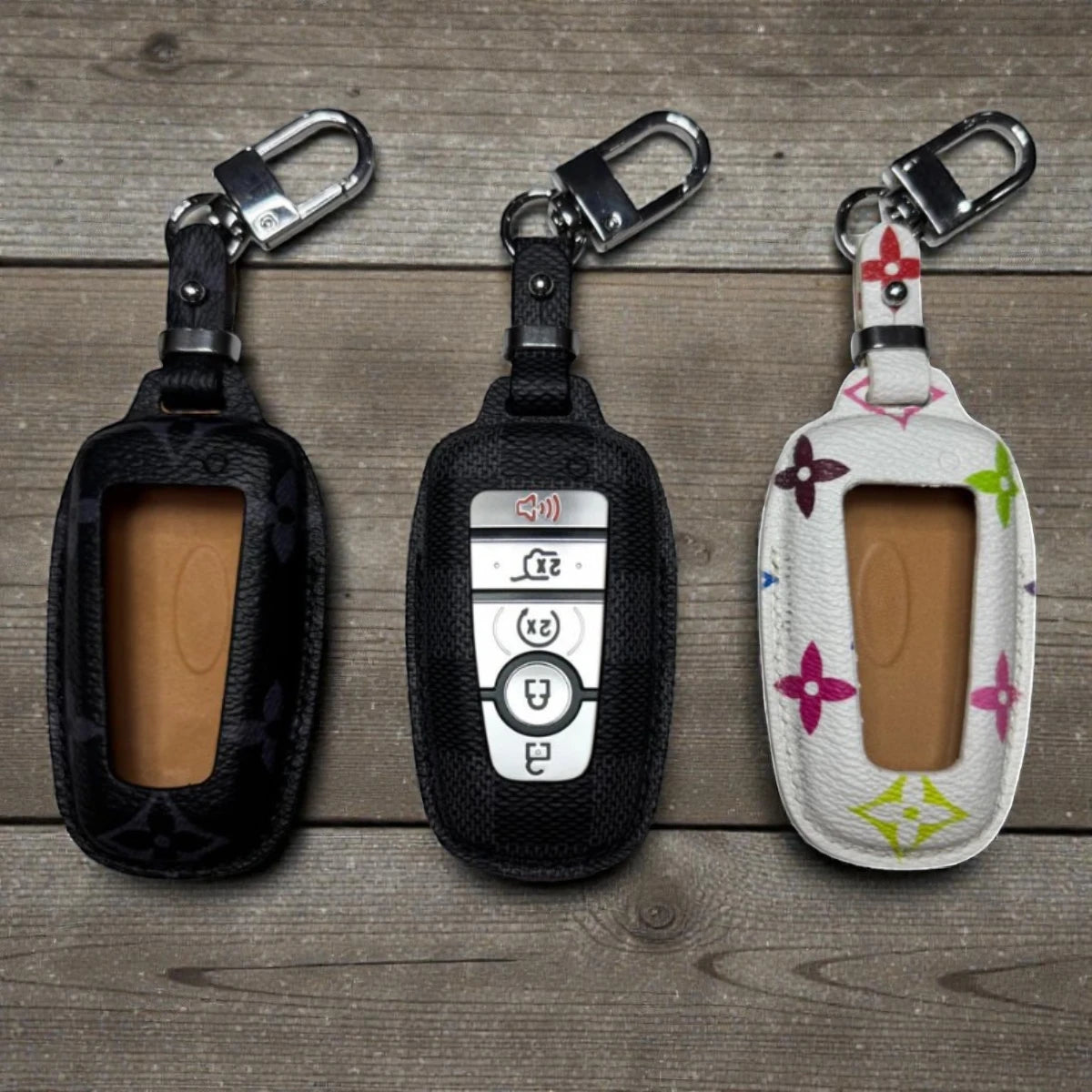 Handcrafted Recycled Leather Ford Key Case