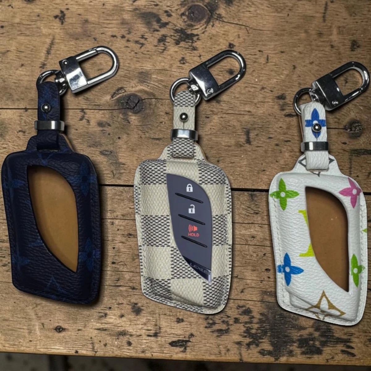 Handcrafted Recycled Leather Lexus 2 Key Case