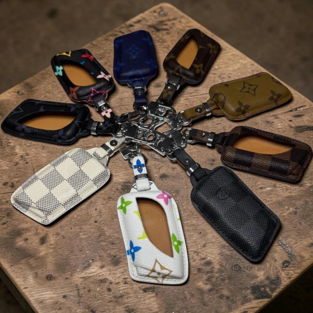 Handcrafted Recycled Leather Lexus 2 Key Case