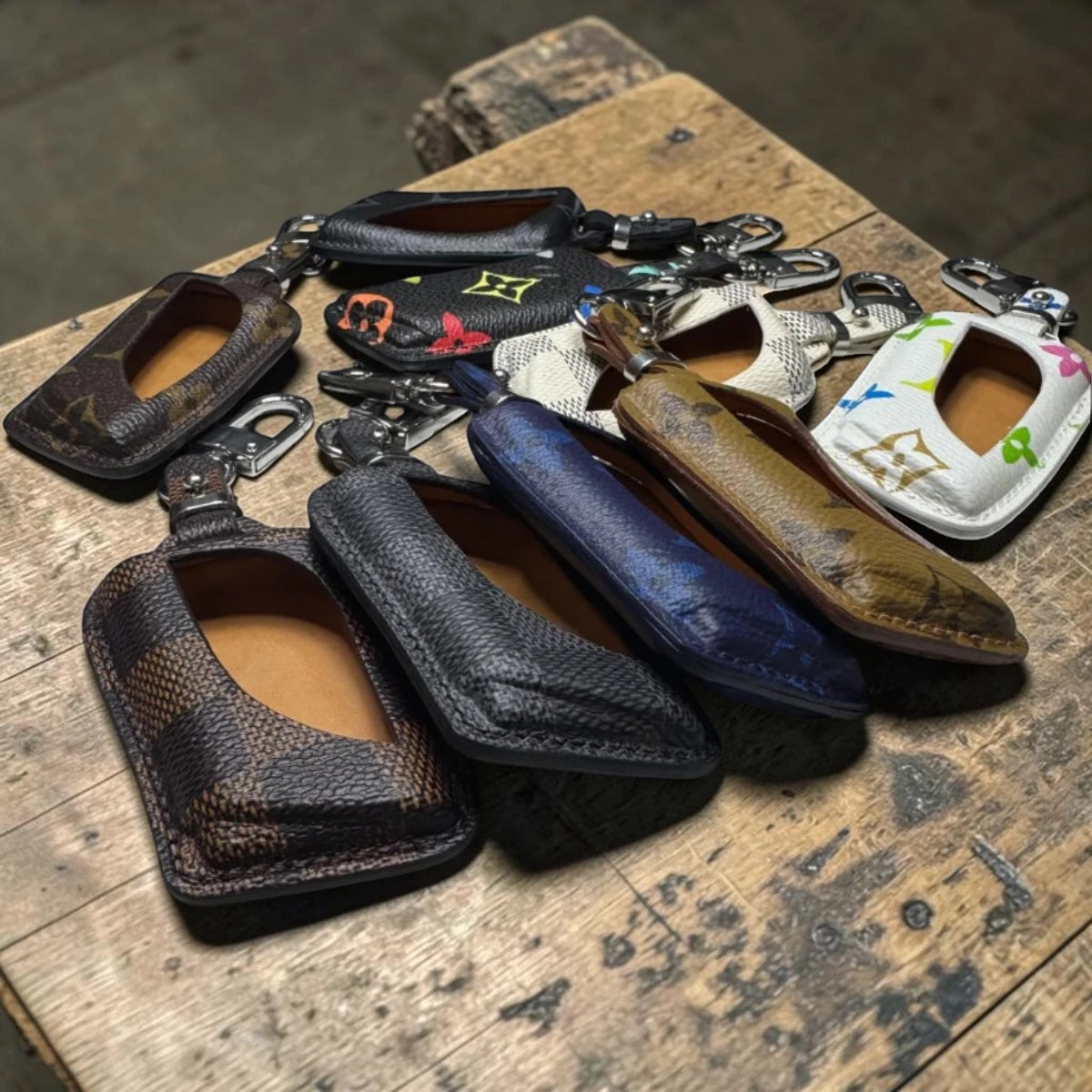 Handcrafted Recycled Leather Lexus 2 Key Case