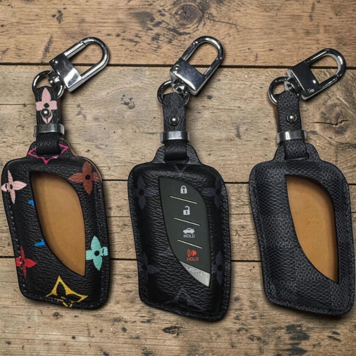 Handcrafted Recycled Leather Lexus 2 Key Case