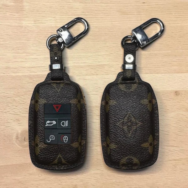 Handcrafted Recycled Leather Land Rover Key Case